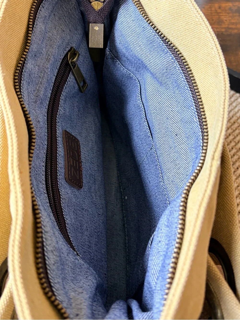 Mini Canvas Tote in Olive Green - Picture 7 of 7